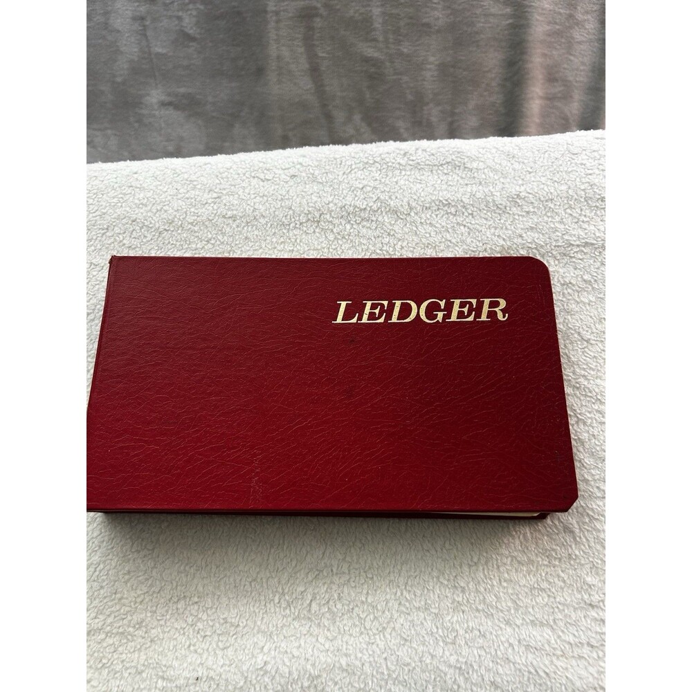 Vintage Wilson Jones Red Ledger Binder 3 Ring Accounting Book Organizer Made USA